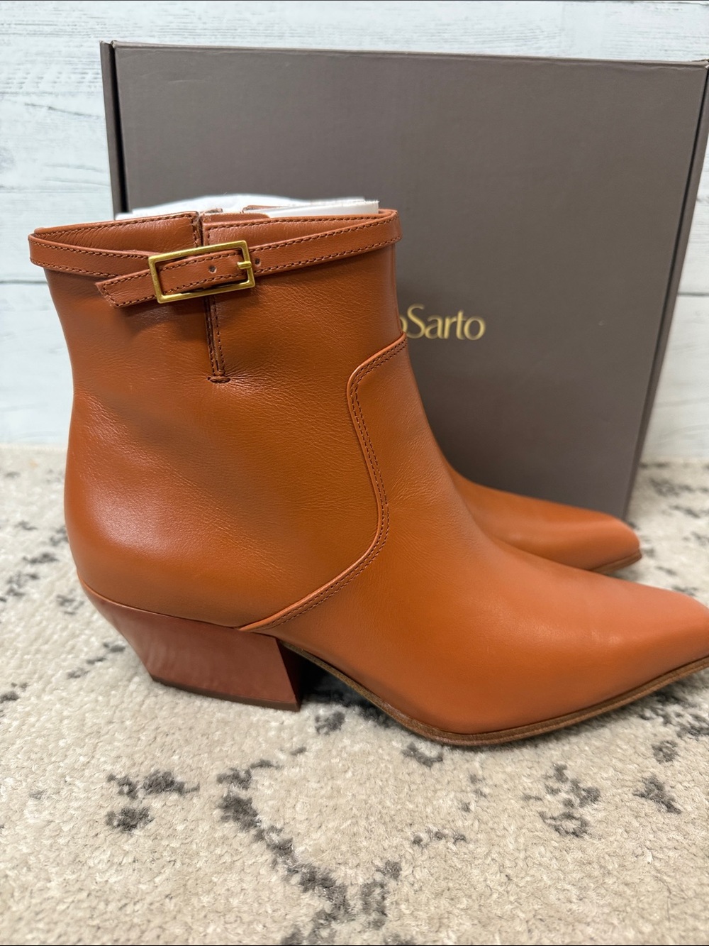 NWT Woman’s Franco Sarto Amber Snip Toe Ankle Boots - Picture 9 of 11